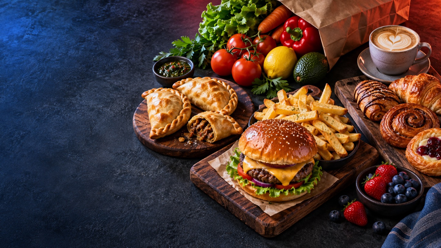 Selección de comidas y productos disponibles en MarketPlaza